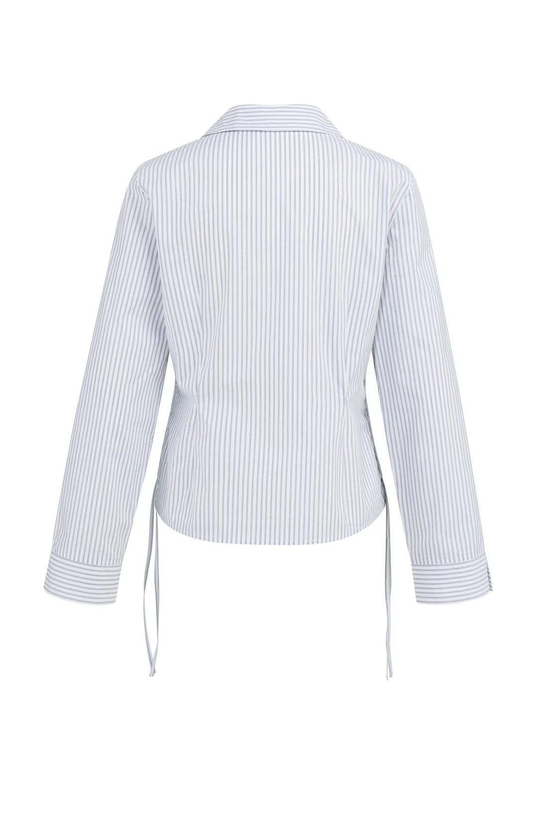 YAYA Grey Fitted Blouse & Side Drawstrings