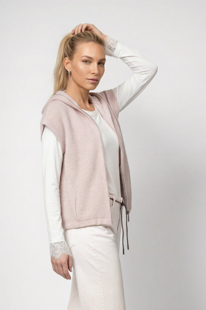 Monari Knitted Vest with a Full Zip