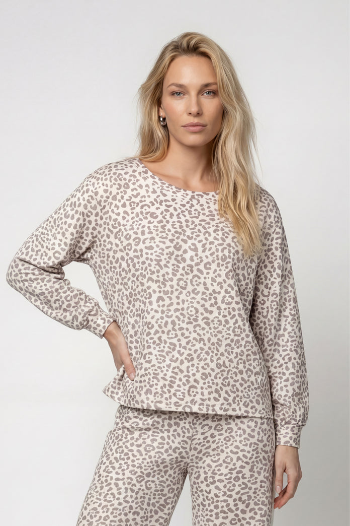 Monari Sweatshirt with Leopard Pattern