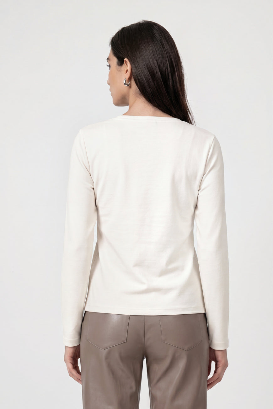 Monari Sweatshirt with Jewelry Details, Beige