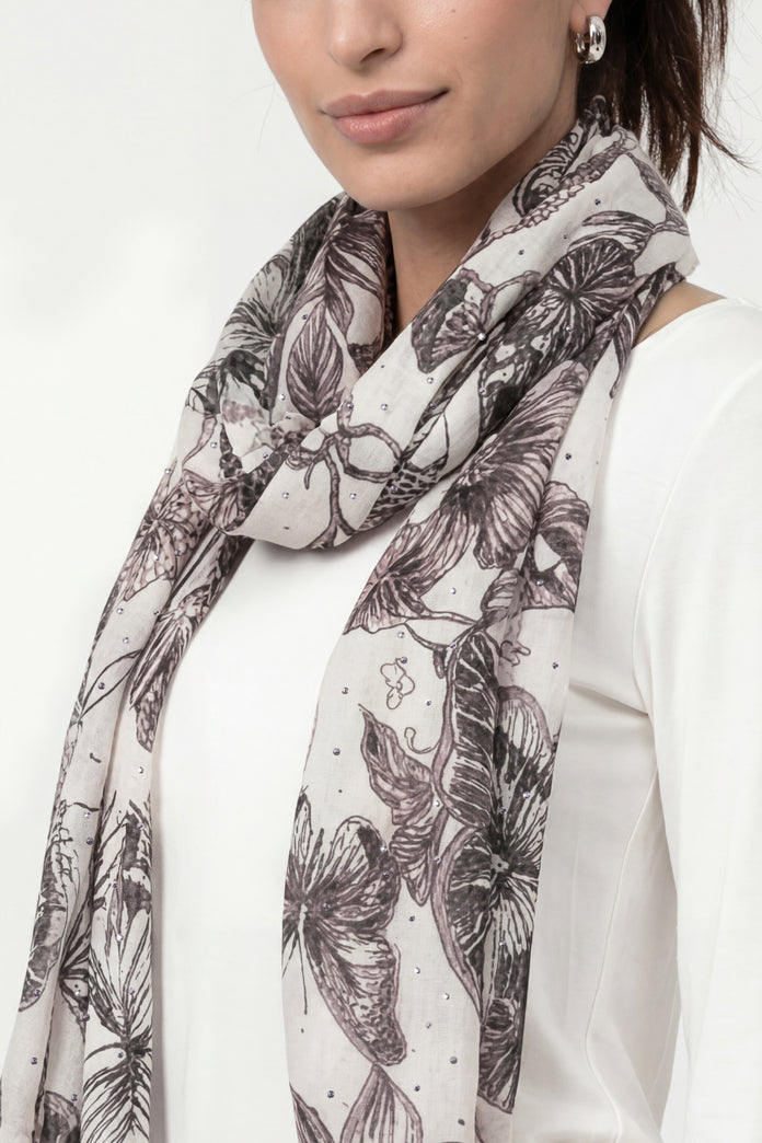 Monari Scarf with Floral Print