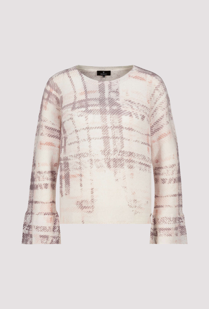 Monari Knitted Jumper with Check Pattern