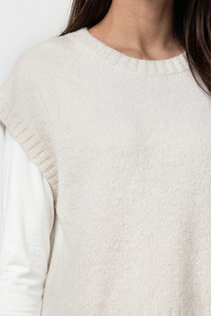 Monari Knitted Pullover with Lurex, Beige