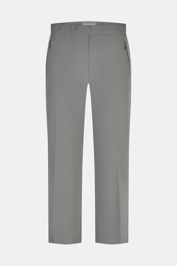Anna Montana Light Grey Rose Easy Flexi Relaxed Fit Trousers
