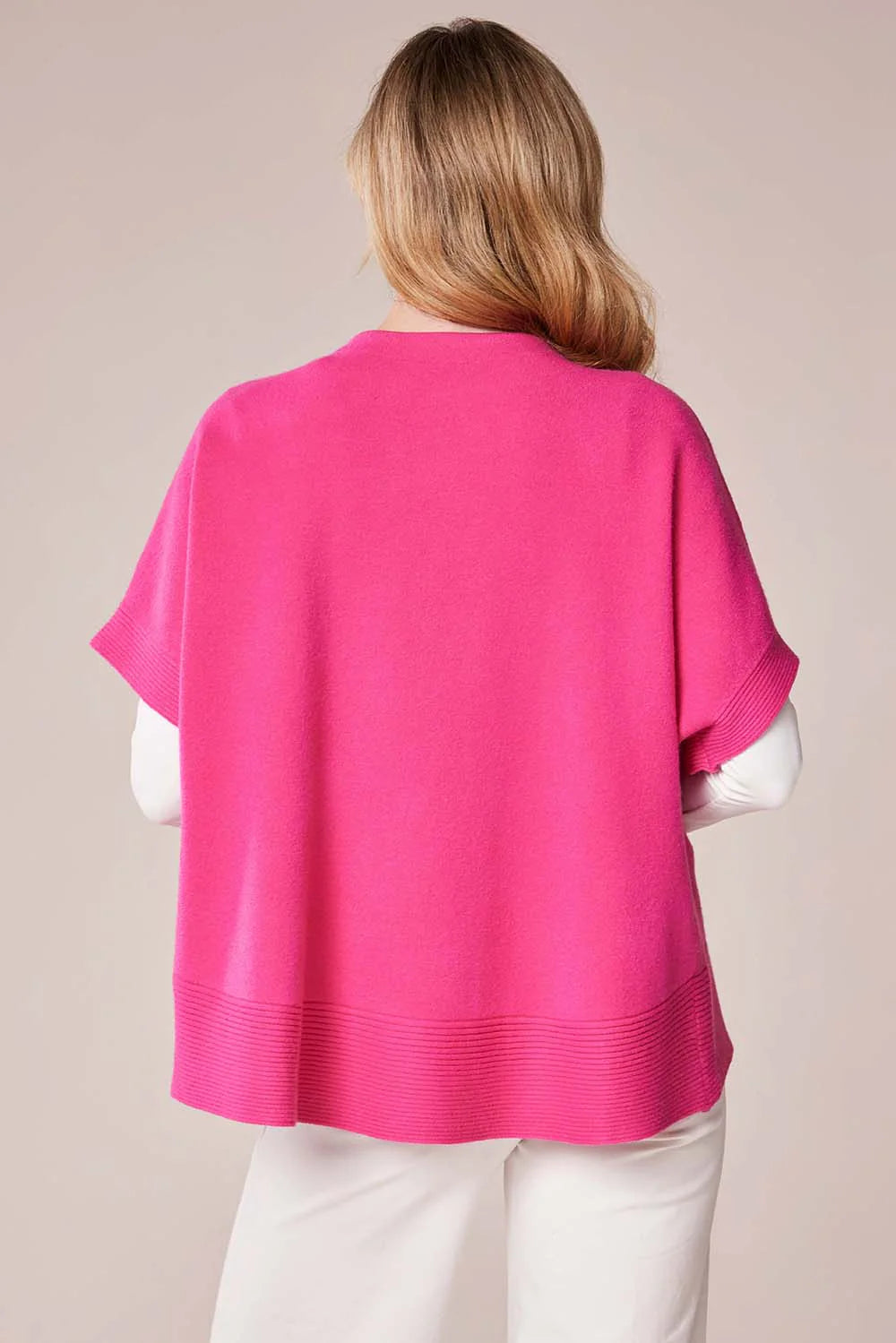 Decollage Pink Sleeveless Cardigan