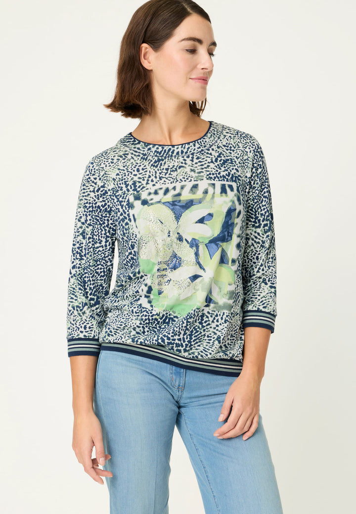 Olsen Floral Print Long Sleeve T-Shirt