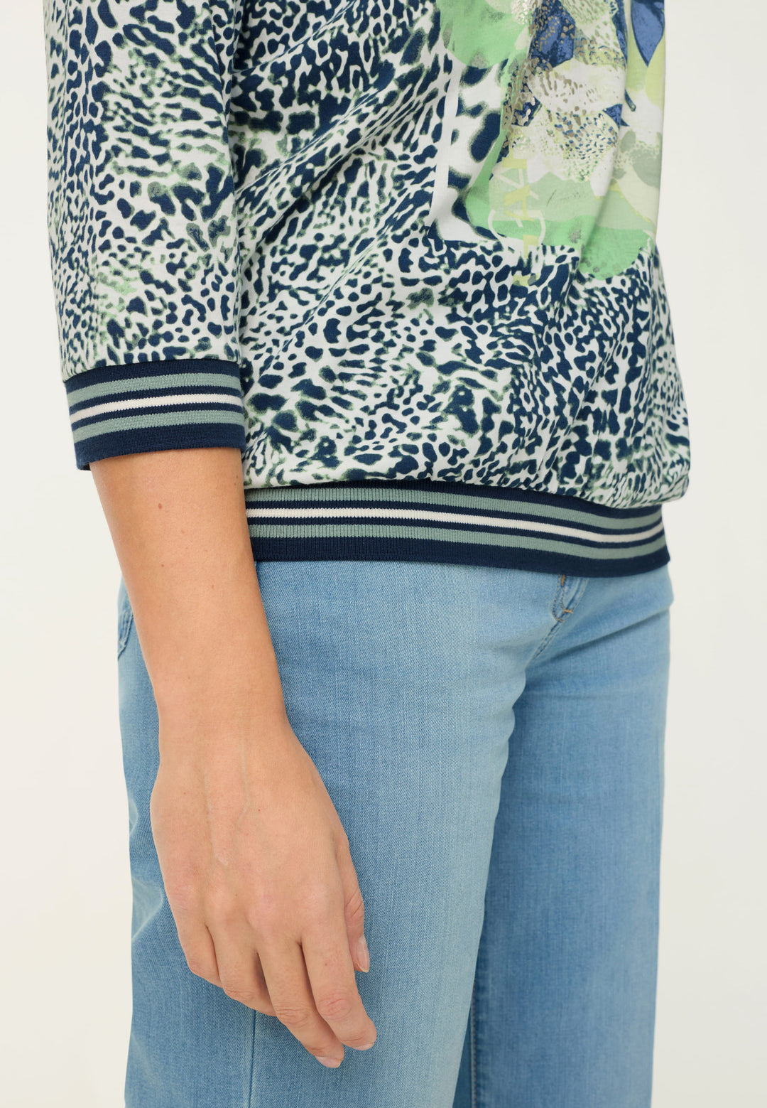 Olsen Floral Print Long Sleeve T-Shirt