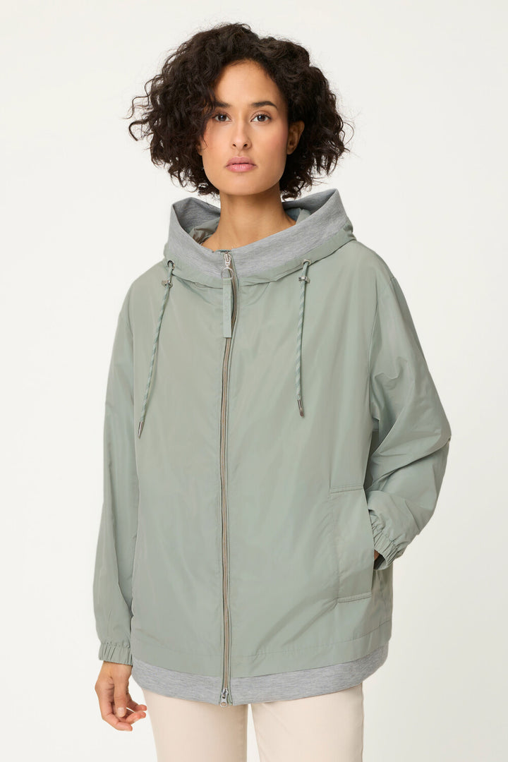 Olsen Green Scuba Hooded Jacket