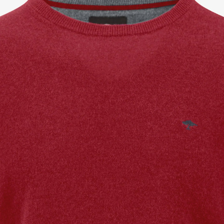Fynch Hatton Wool Cashmere Crew Neck Sweater, Brick