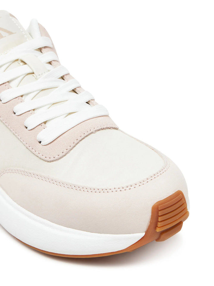 Calvin Klein Cream & Light Pink Runner Trainers