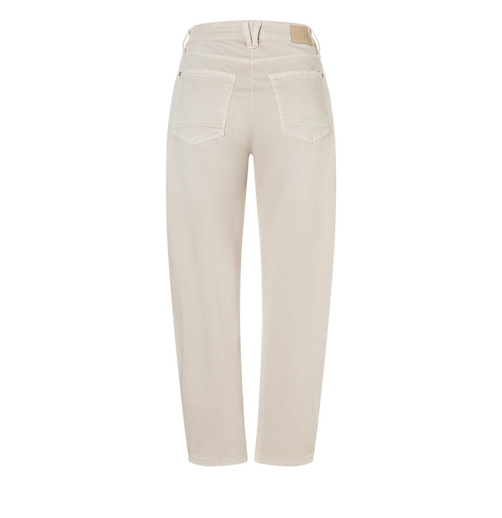 Mac Jeans Danni Ivory Barrel Authentic High Stretch Gabardine Jeans