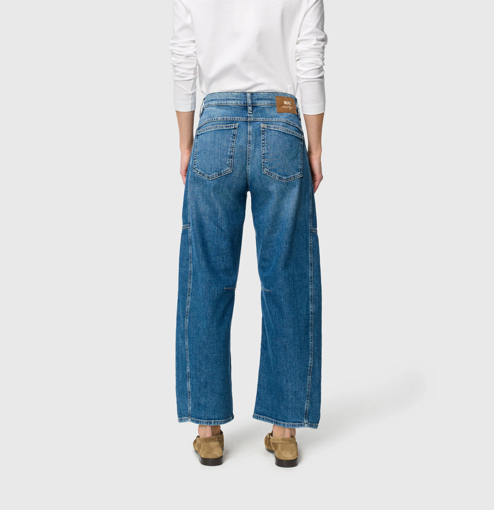 Mac Jeans Ohio Mid Blue Washed Barrel Jeans
