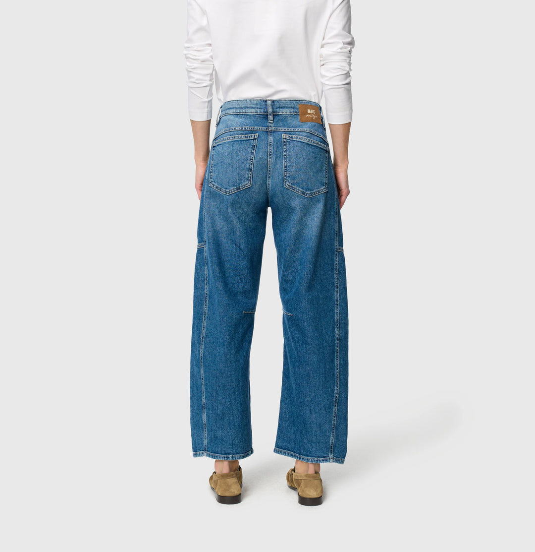 Mac Jeans Ohio Mid Blue Washed Barrel Jeans