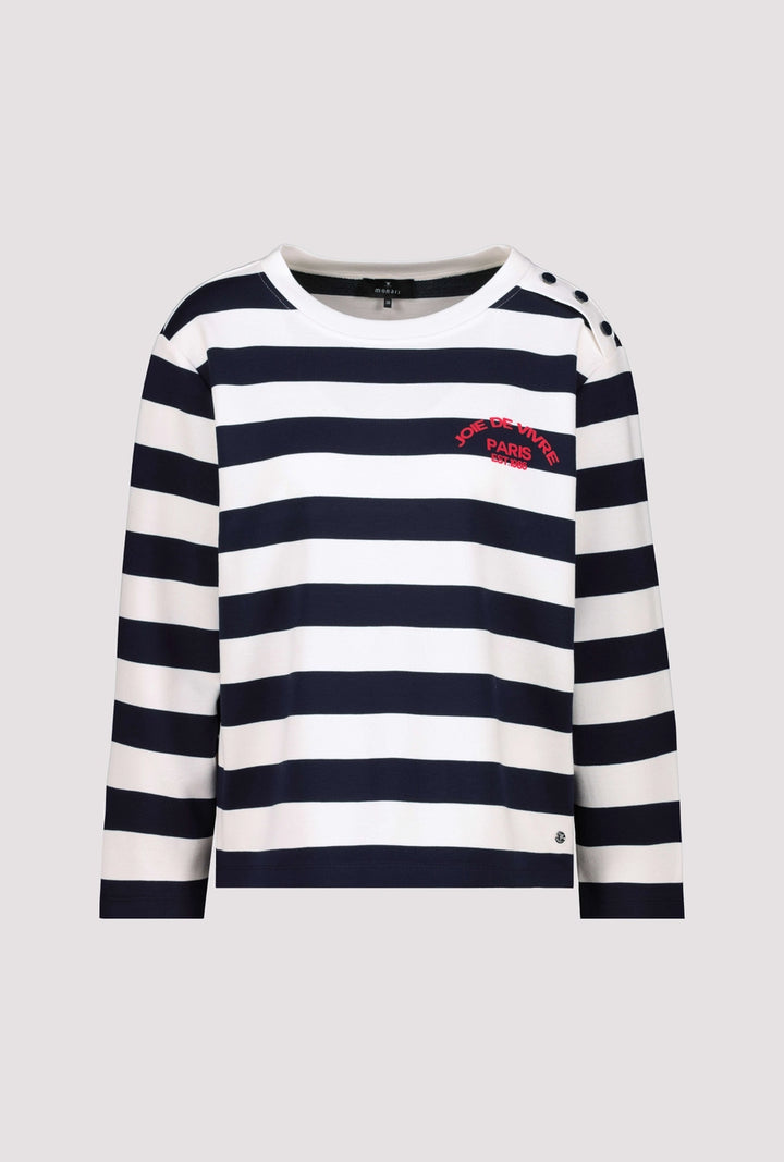 Monari Navy Striped Sweatshirt