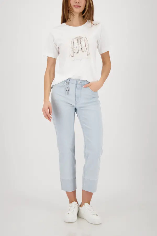 Monari Off White Print Top