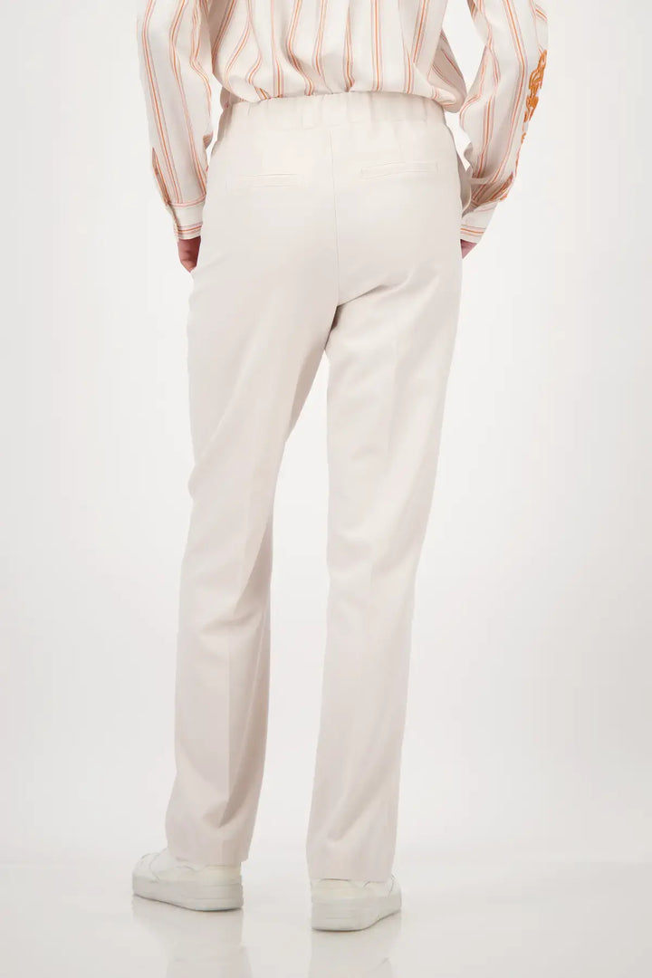 Monari Beige Straight Leg Trousers