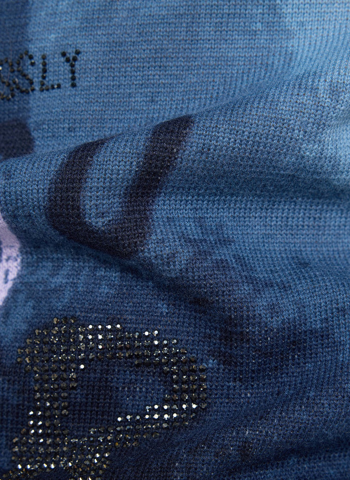 Rabe Navy Lettering Print Sweater