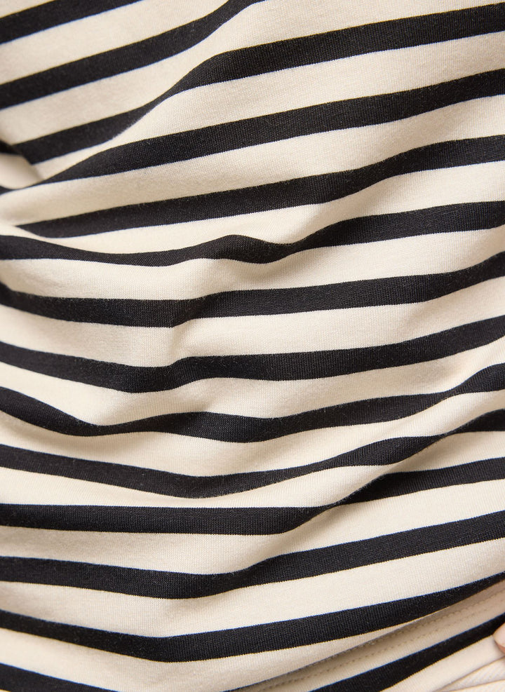 Rabe Striped 'Be Happy Now' Print Top