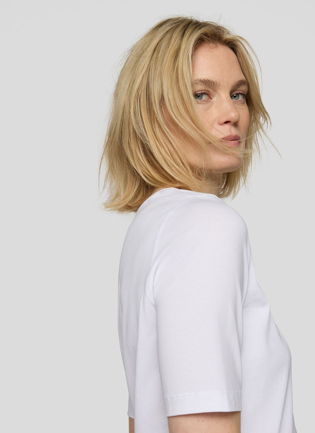 Rabe White Floral Rhinestone Print Top