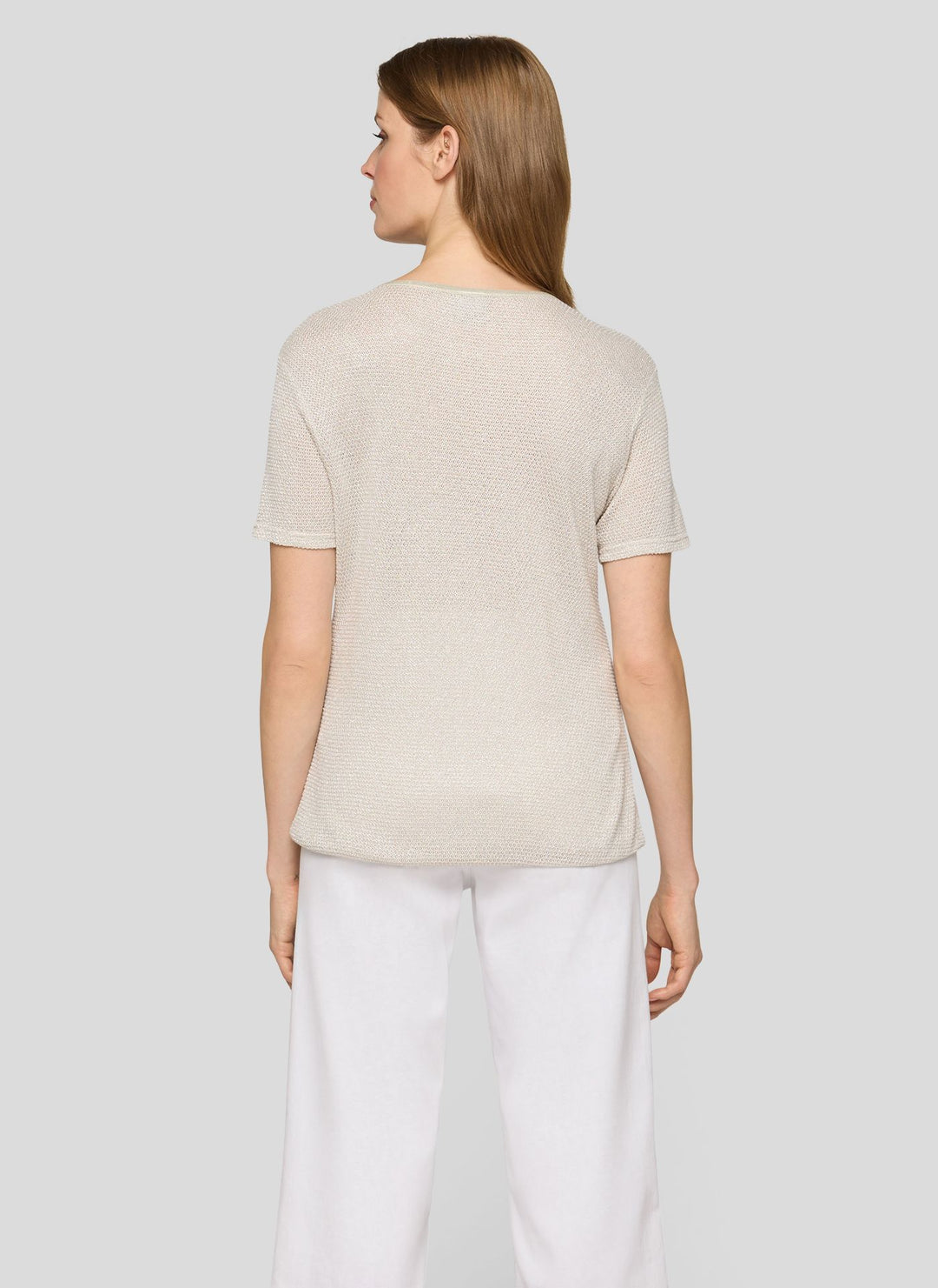 Rabe Beige Textured Surface Top