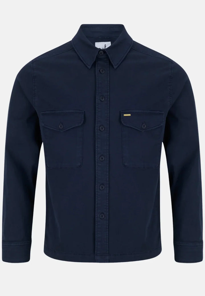 6th Sense Twill Overshirt, Navy