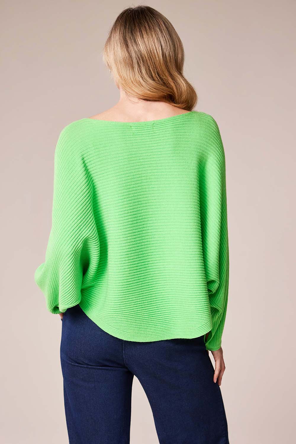 Decollage Apple Ribbed Batwing Sweater