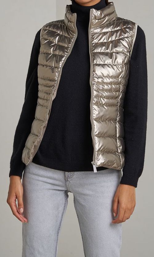Lightweight Metallic Down Gilet