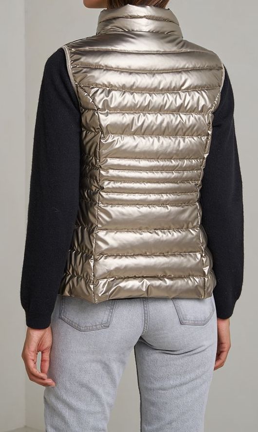 Lightweight Metallic Down Gilet