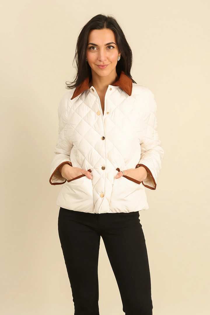 Short Diamond Quilted Jacket