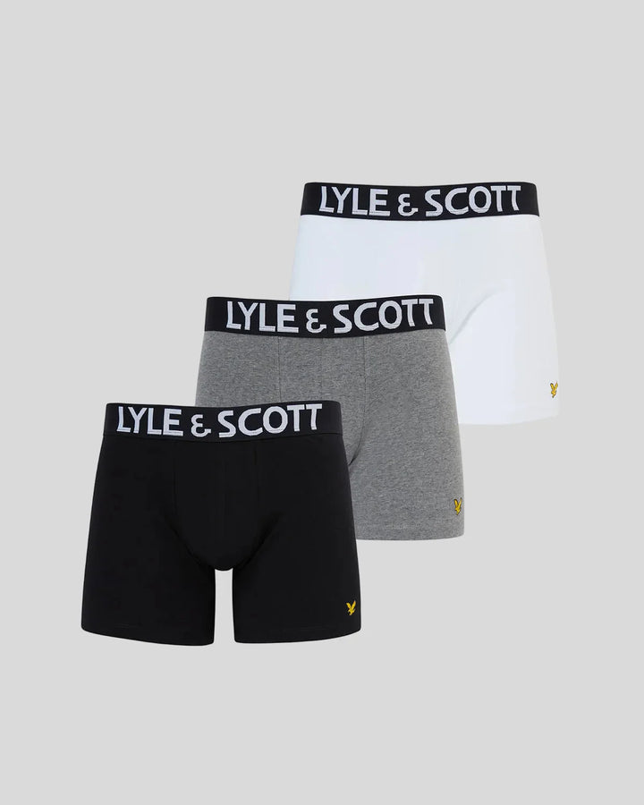 Lyle & Scott Mix Colour 3 Pack Trunk with Wide Satin Waistband