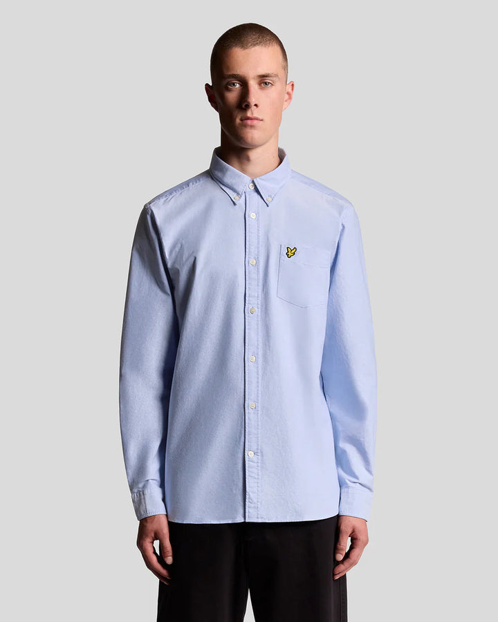 Lyle & Scott Blue Cotton Button Down Oxford Shirt