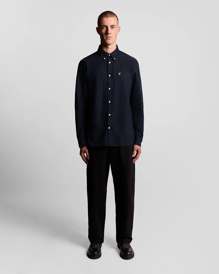 Lyle & Scott Dark Navy Cotton Button Down Oxford Shirt