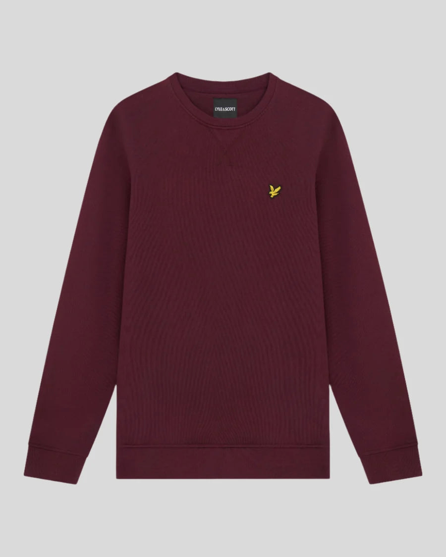 Lyle & Scott Cotton Crew Neck Sweatshirt, Burgundy