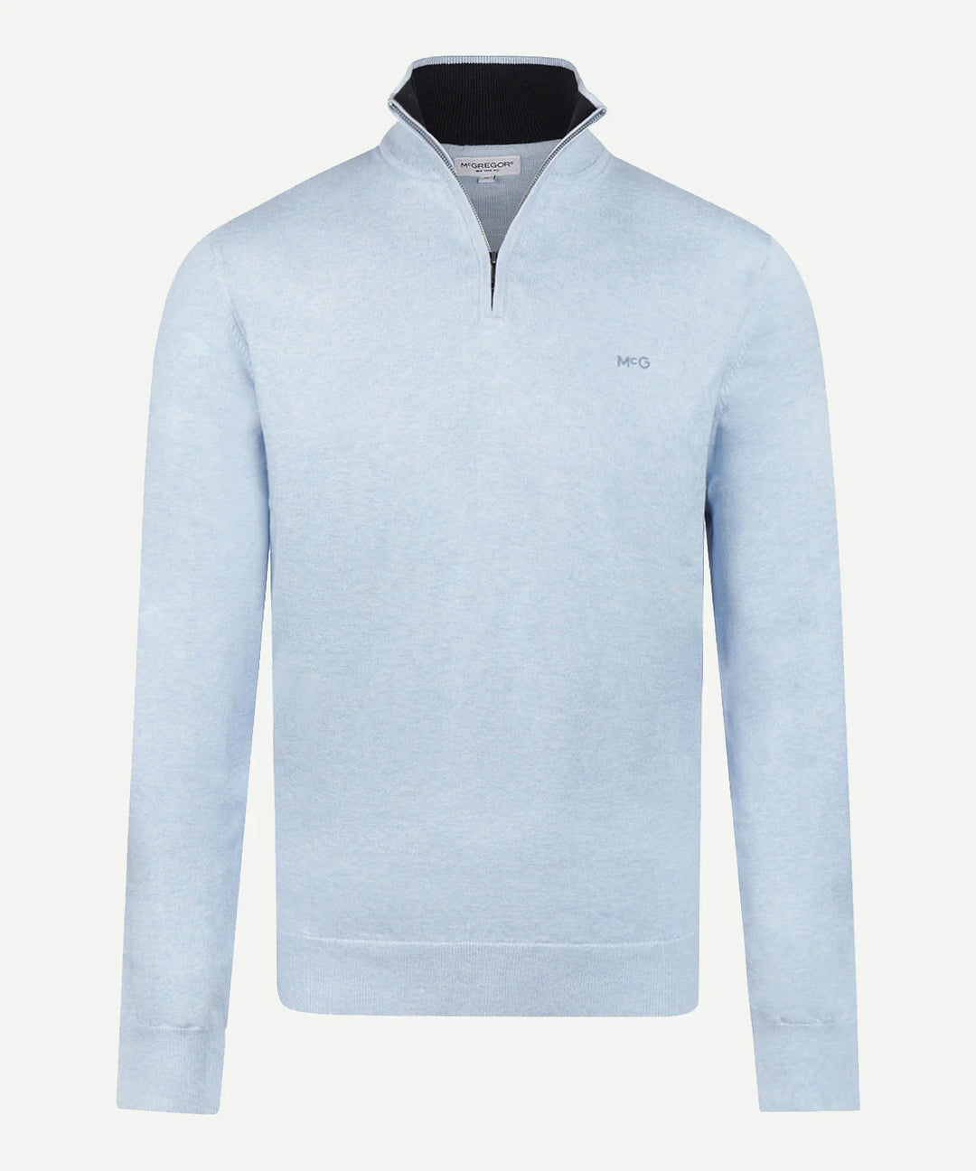 McGregor Light Blue Zip Mock Sweater