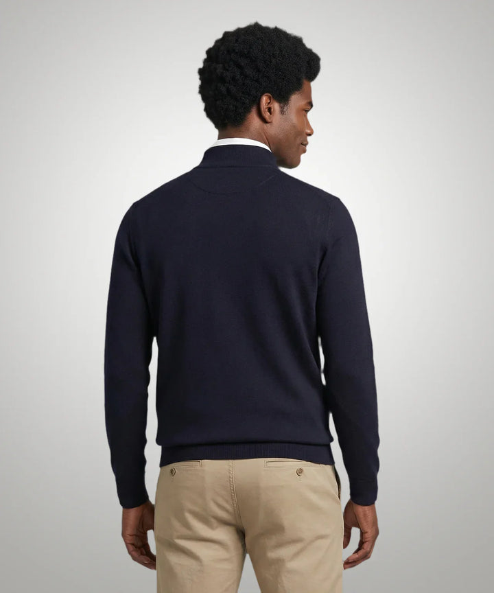 McGregor Navy Zip Mock Sweater