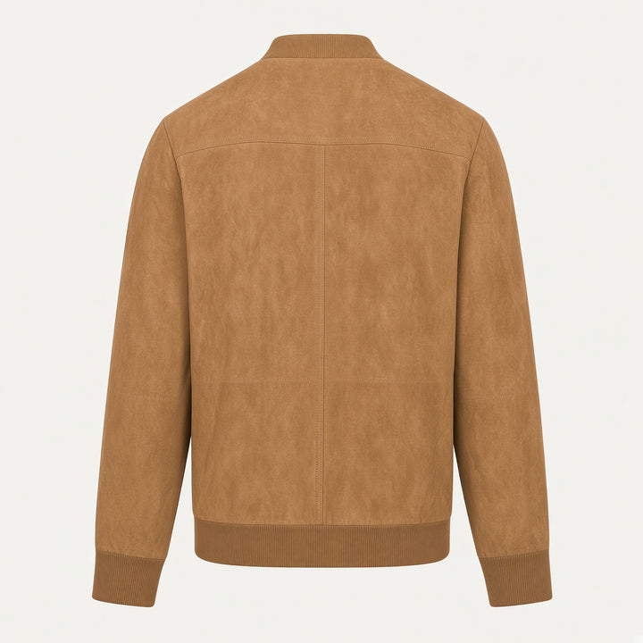 McGregor Suede Bomber Jacket, Camel