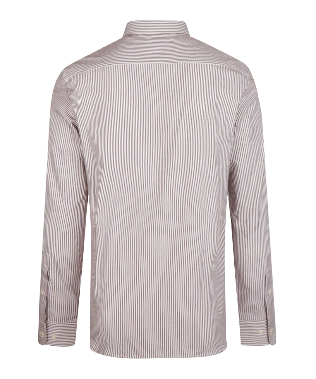 McGregor Poplin Stripe Shirt, Chocolate Brown