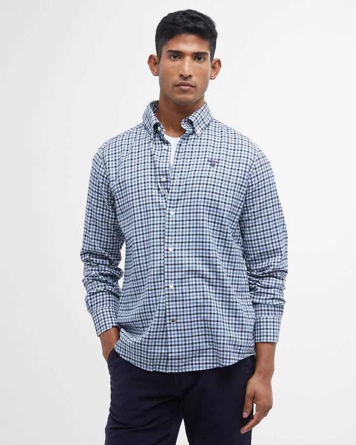 Barbour Finkle Tailored Gingham Shirt, Navy