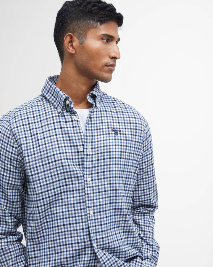 Barbour Finkle Tailored Gingham Shirt, Navy