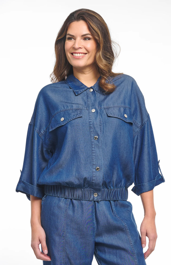 Zoso Maartje Dark Denim Blouse
