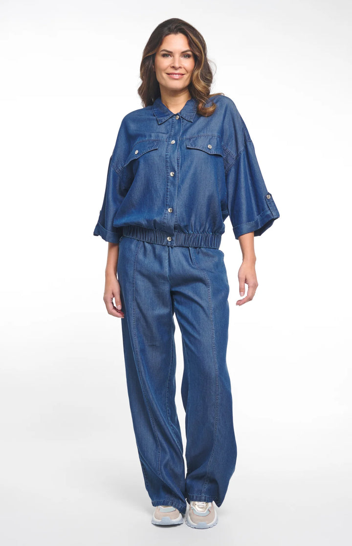 Zoso Maartje Dark Denim Blouse