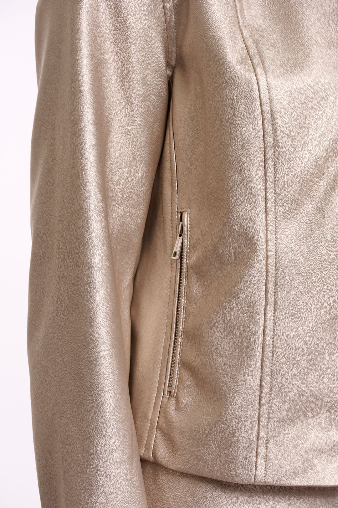Rino & Pelle Nila Gold Cropped Zip Jacket