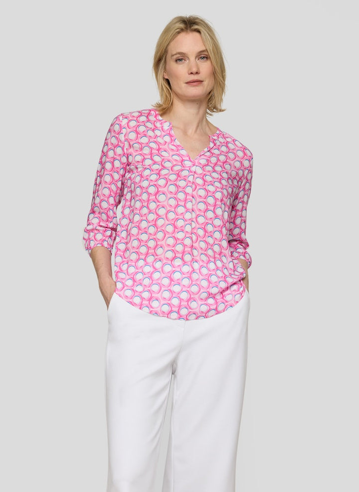 Rabe Pink Circle Graphic Print Top