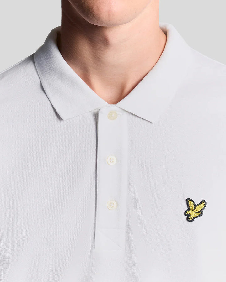 Lyle & Scott White Cotton Plain Polo Shirt