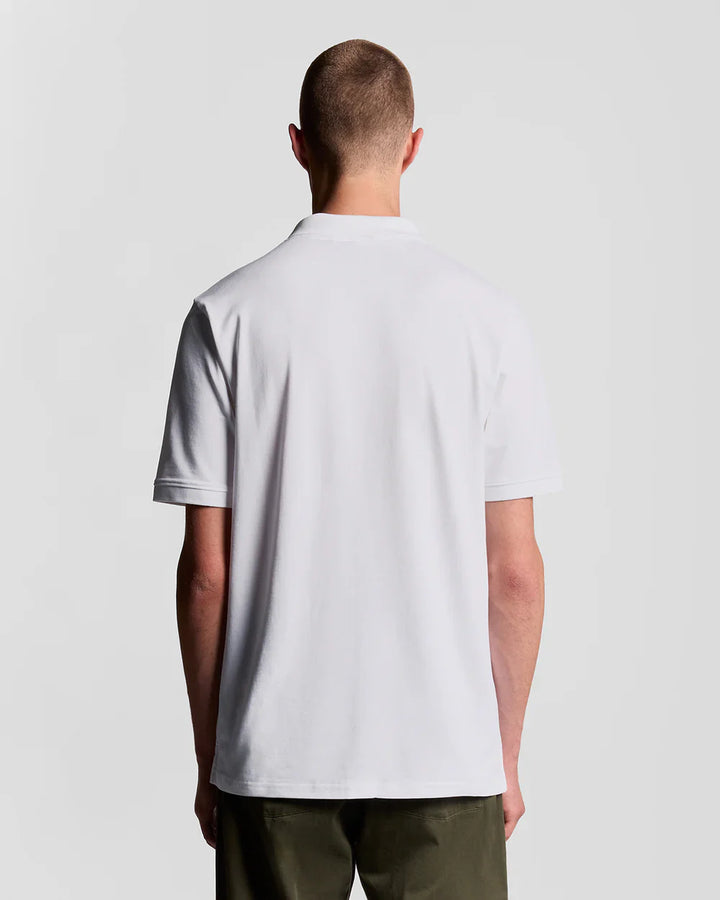 Lyle & Scott White Cotton Plain Polo Shirt