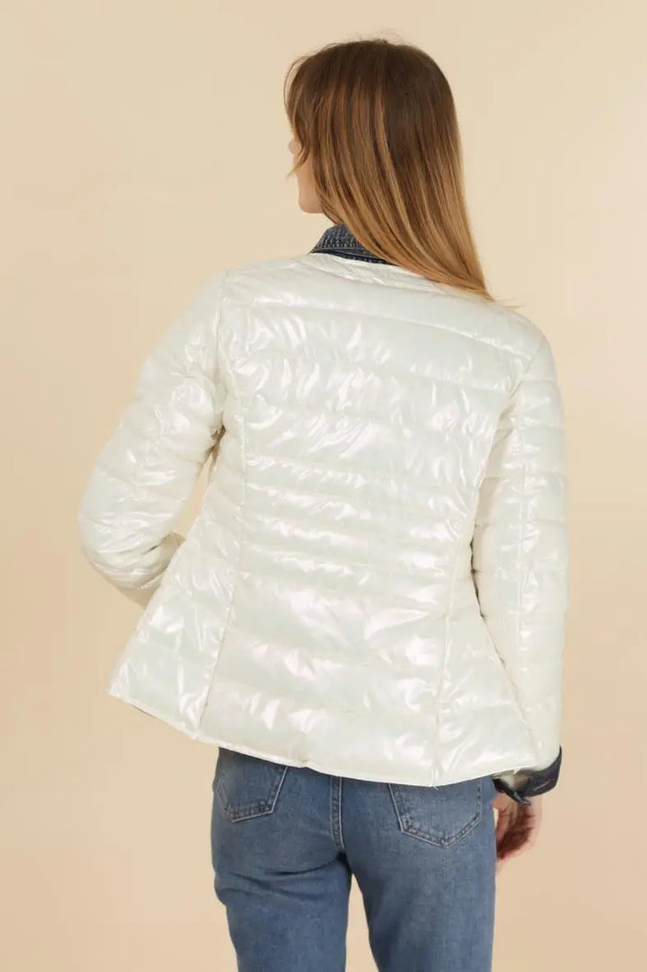 Denim Quilted Jacket, Off White