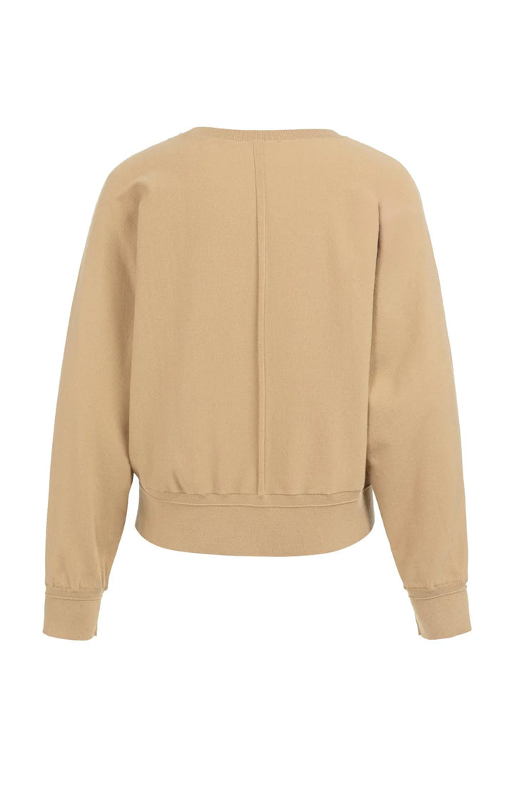 YAYA Tan Brown Batswing Sweater