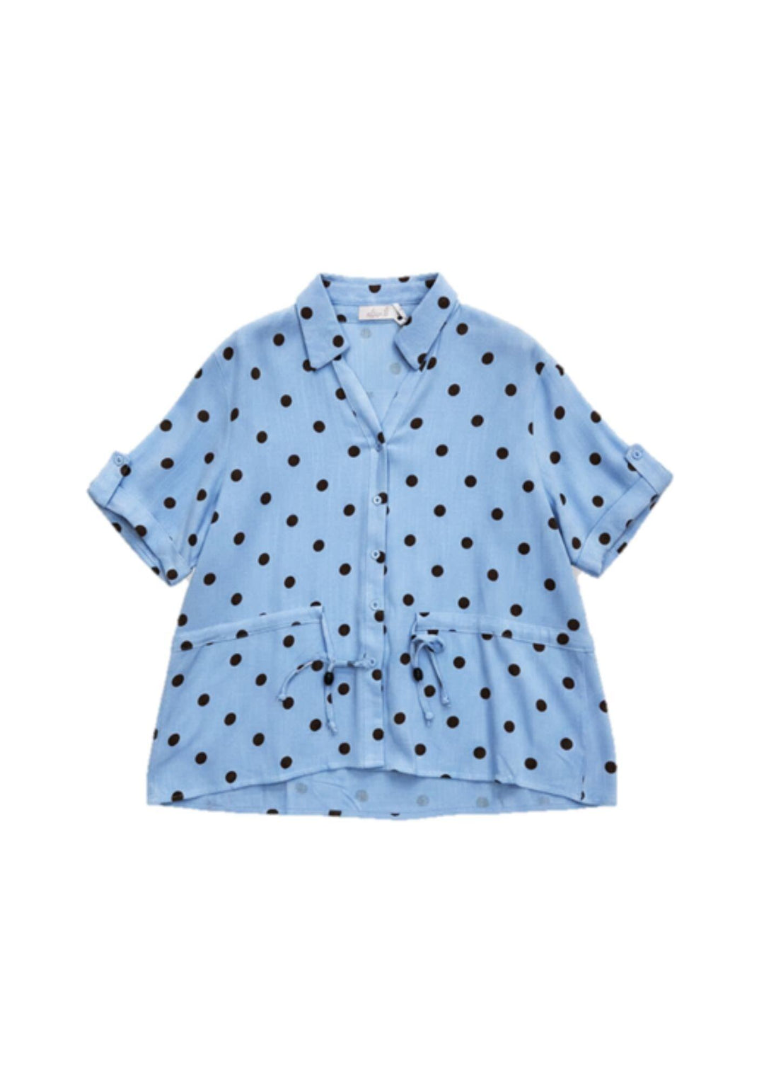 Short-sleeve polka dot print blouse - image 8