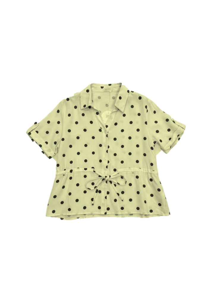 Short-sleeve polka dot print blouse - image 7