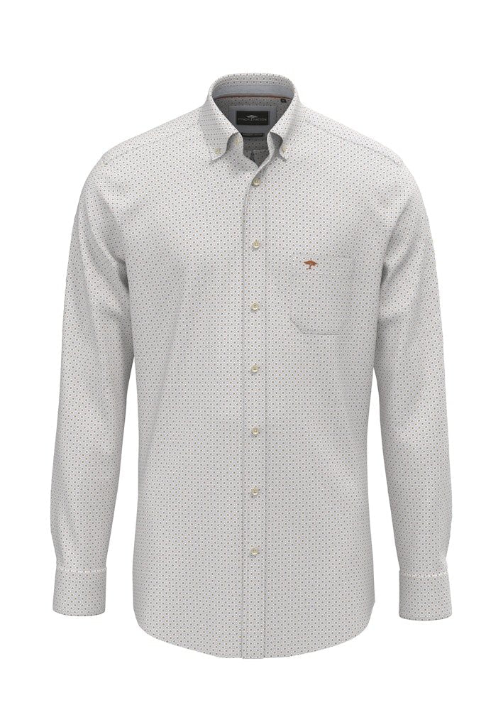 Fynch Hatton Geometric Print Button-Down Shirt, New Breeze